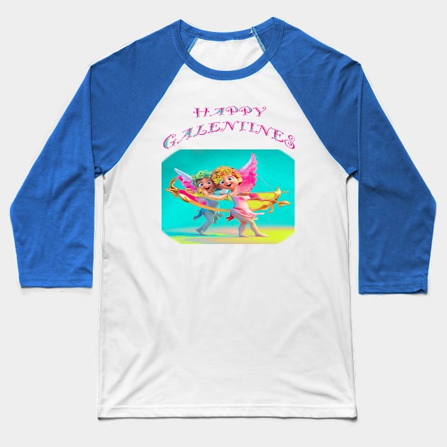 Happy Galentines day card Baseball T-Shirt by sailorsam1805